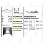 MITSUBISHI L300 PİSTON SEKMANLI 98- 0.50 GOETZE-GOE-87-71590-050A